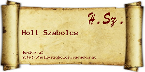 Holl Szabolcs névjegykártya