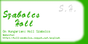 szabolcs holl business card